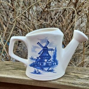 McCoy Pottery 720 Delft Watering Can Ceramic Planter